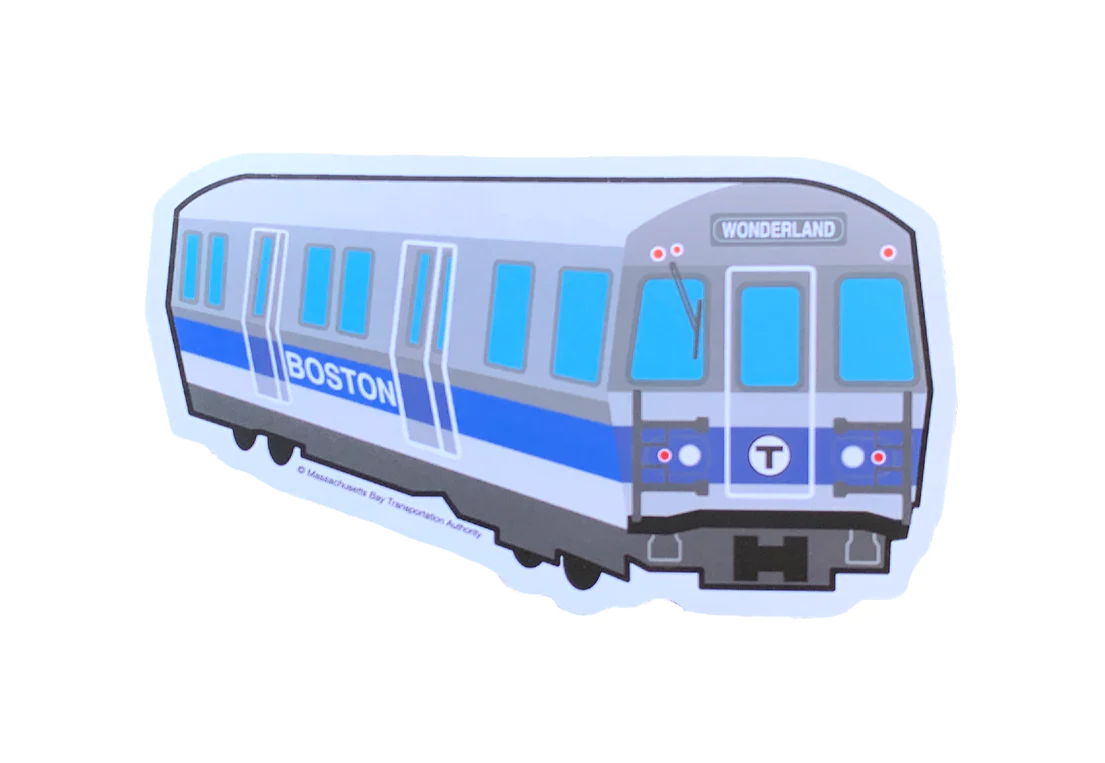 cartoon img of Boston blue line car