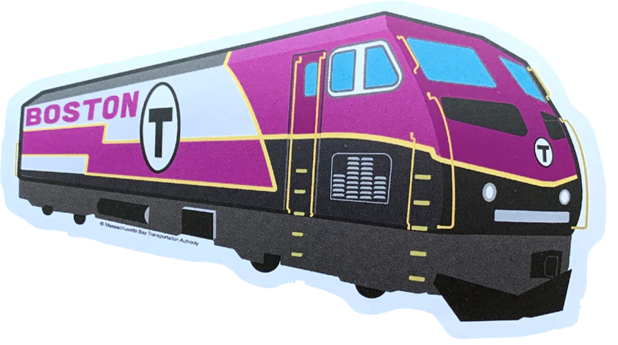 cartoon img of Boston commuter line car