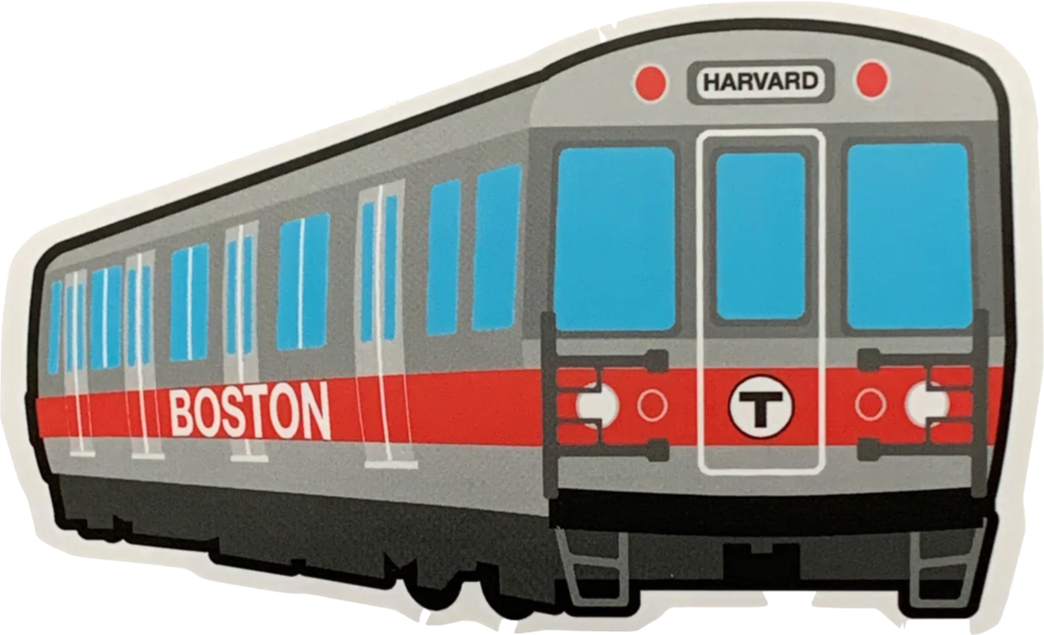 cartoon img of Boston red line car